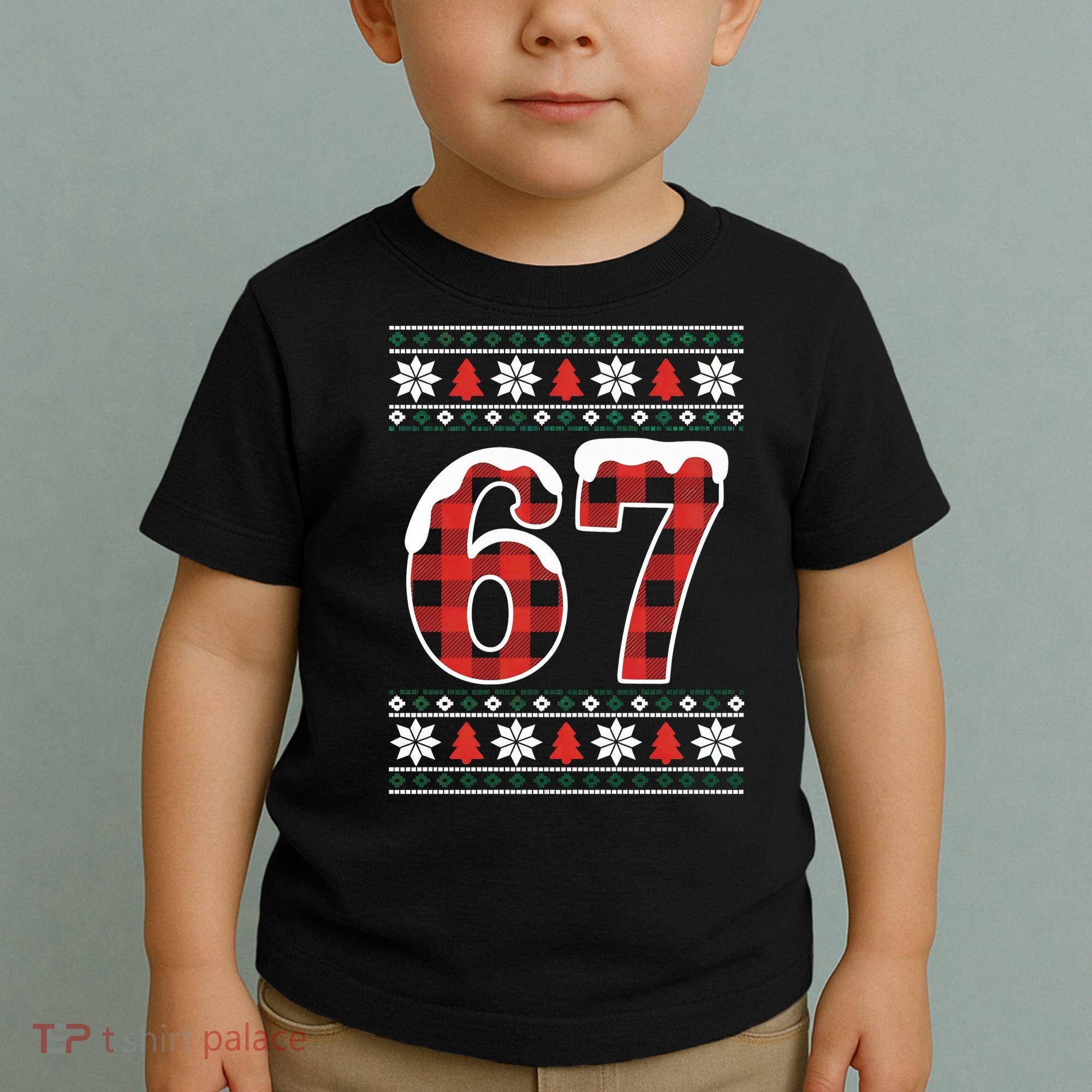67 Ugly Sweater Christmas Six Seven Meme Toddler T-Shirt