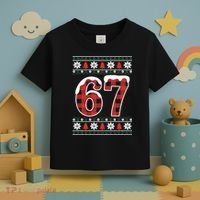 67 Ugly Sweater Christmas Six Seven Meme Toddler T-Shirt thumb 3