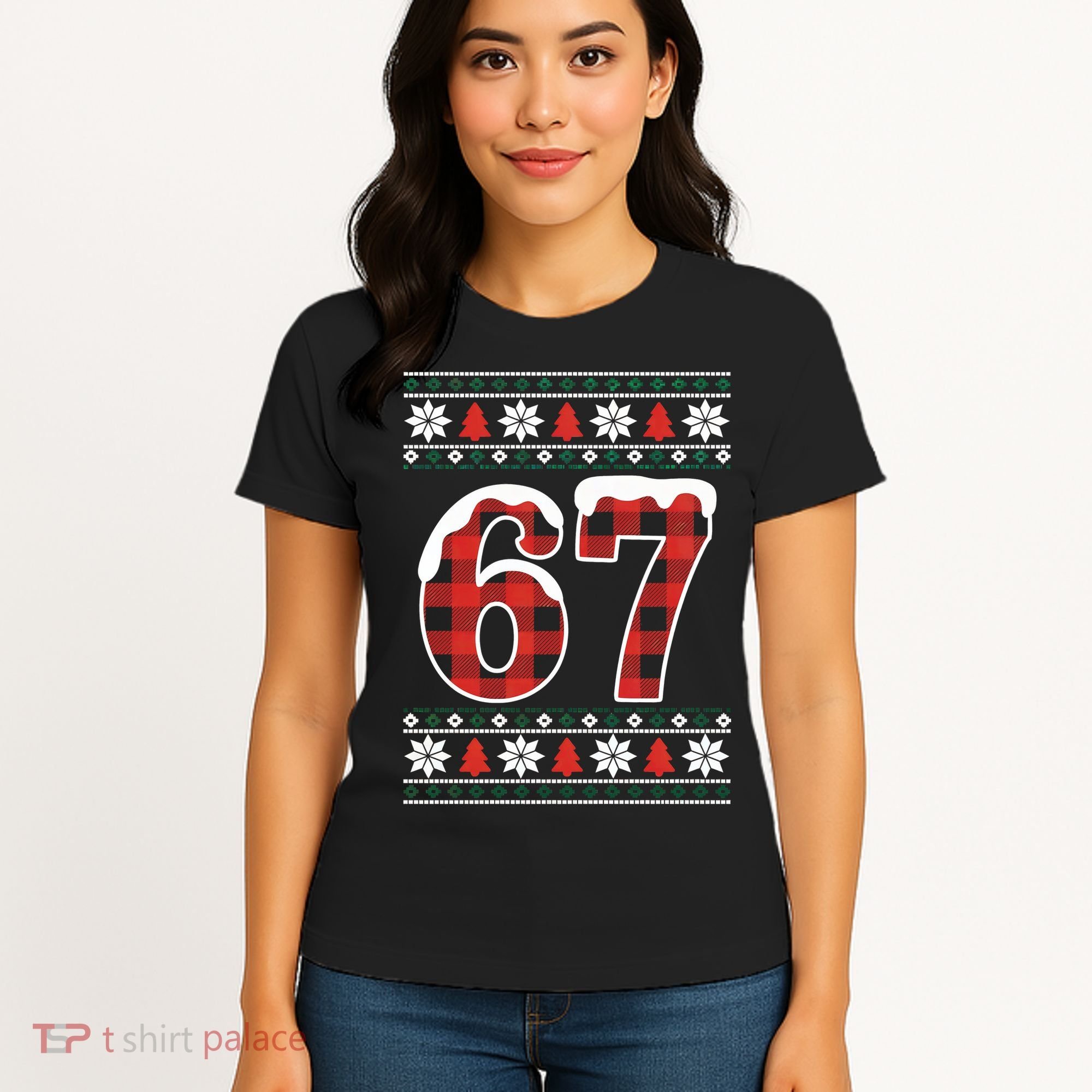 67 Ugly Sweater Christmas Six Seven Meme Women's T-Shirt