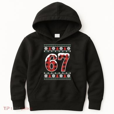 67 Ugly Sweater Christmas Six Seven Meme Kids Hoodie