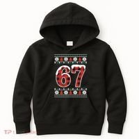 67 Ugly Sweater Christmas Six Seven Meme Kids Hoodie thumb 0