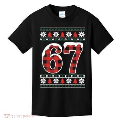 67 Ugly Sweater Christmas Six Seven Meme Kids T-Shirt