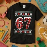 67 Ugly Sweater Christmas Six Seven Meme Kids T-Shirt thumb 3