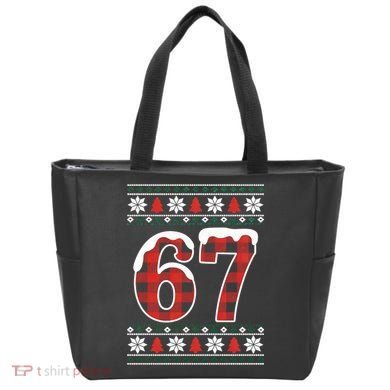 67 Ugly Sweater Christmas Six Seven Meme Tote Bag