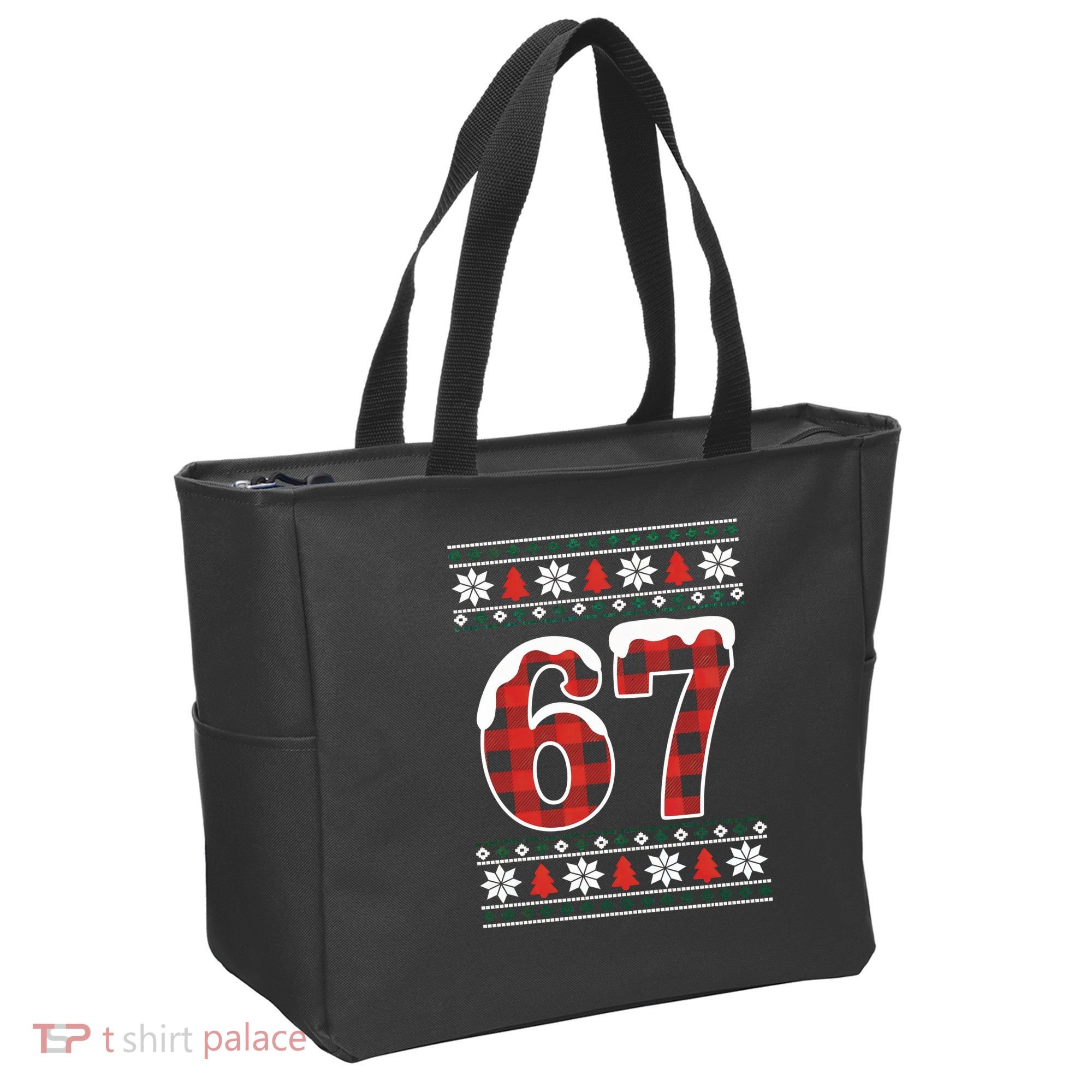 67 Ugly Sweater Christmas Six Seven Meme Tote Bag