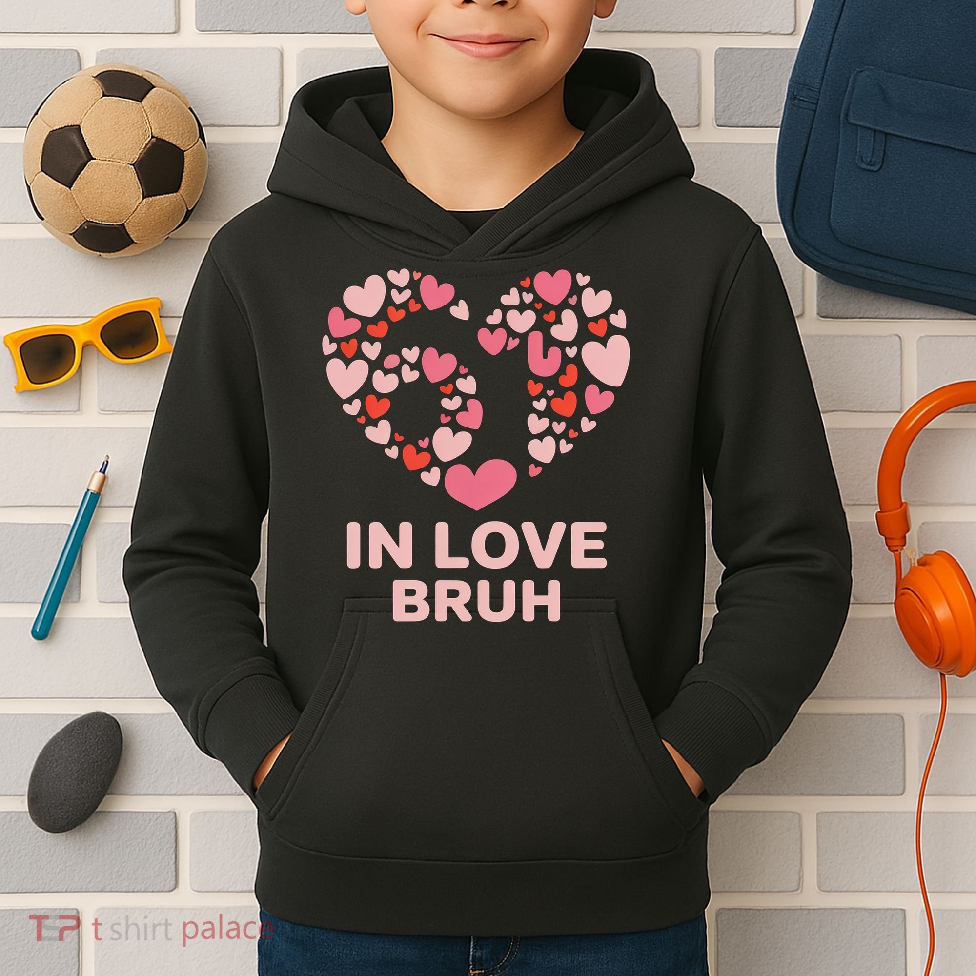 6-7 Valentines Day In Love Bruh 67 Meme Kids Hoodie
