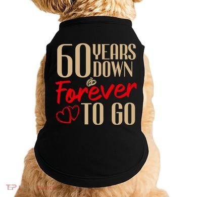 60th Wedding Anniversary Couples Married 60 Years Funny Doggie Tank