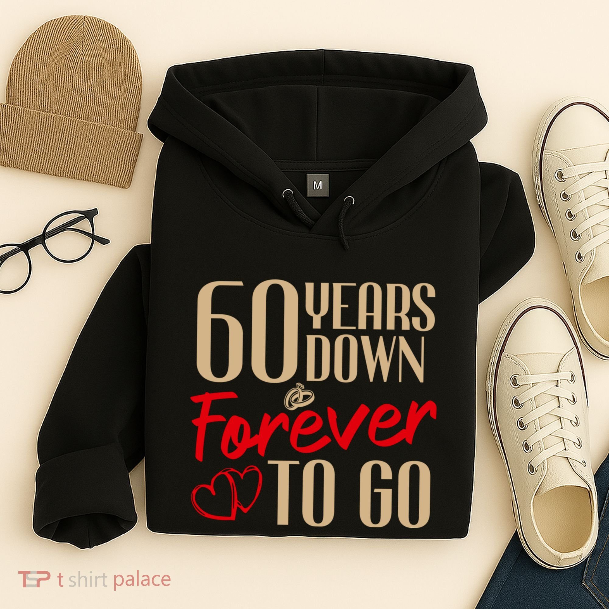 60th Wedding Anniversary Couples Married 60 Years Funny Hoodie