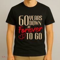 60th Wedding Anniversary Couples Married 60 Years Funny T-Shirt thumb 3
