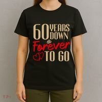 60th Wedding Anniversary Couples Married 60 Years Funny T-Shirt thumb 4