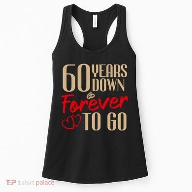 60th Wedding Anniversary Couples Married 60 Years Funny Women's Tank Top