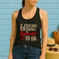 60th Wedding Anniversary Couples Married 60 Years Funny Women's Tank Top thumb 2