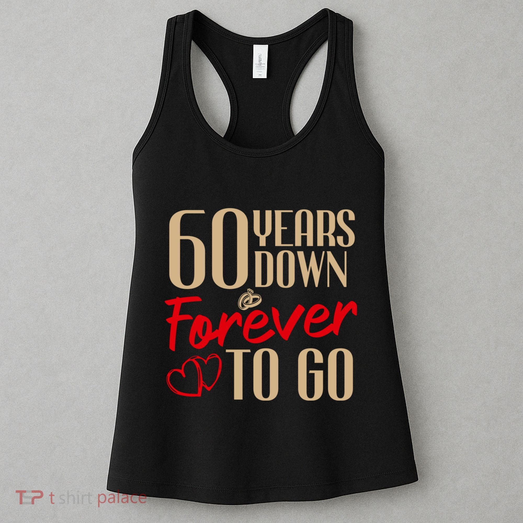 60th Wedding Anniversary Couples Married 60 Years Funny Women's Tank Top