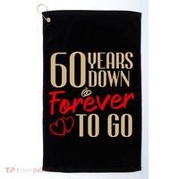 60th Wedding Anniversary Couples Married 60 Years Funny Golf Towel thumb 0