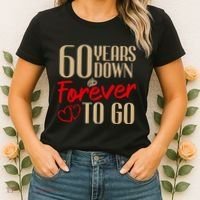 60th Wedding Anniversary Couples Married 60 Years Funny Women's T-Shirt thumb 2