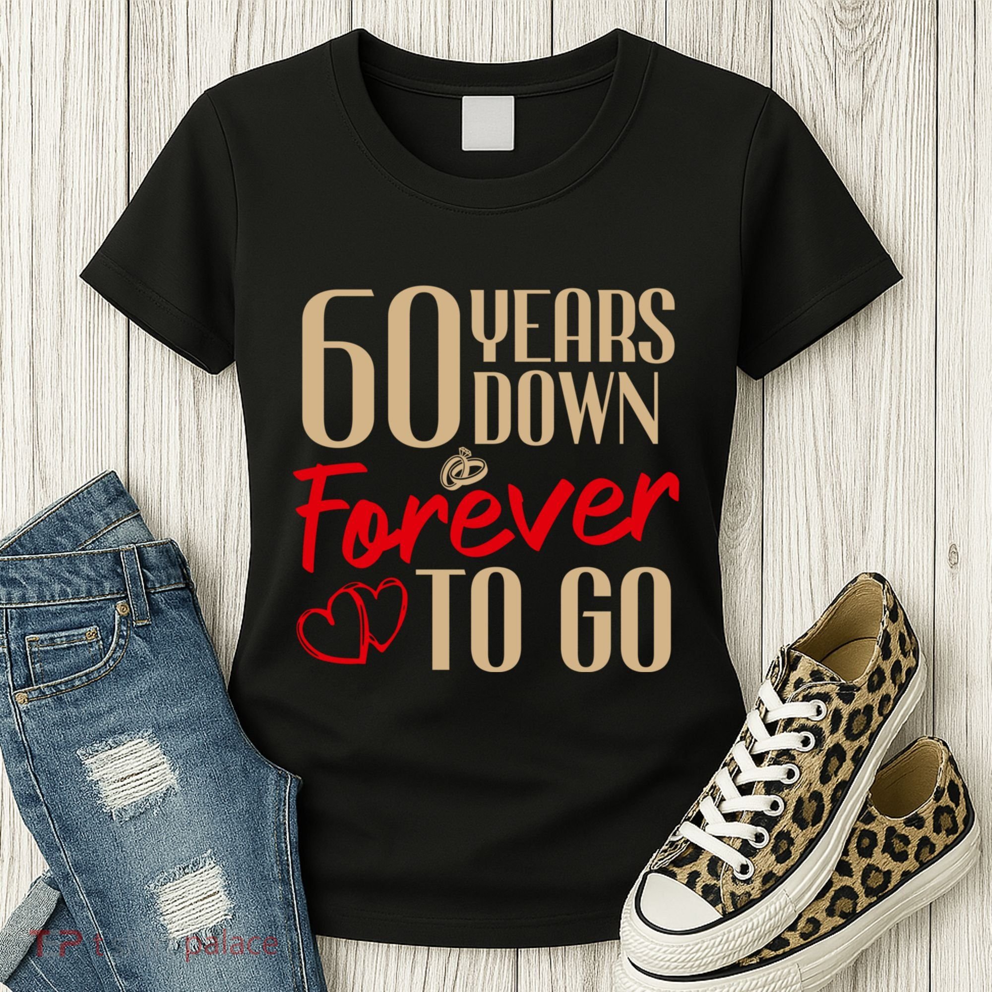 60th Wedding Anniversary Couples Married 60 Years Funny Women's T-Shirt