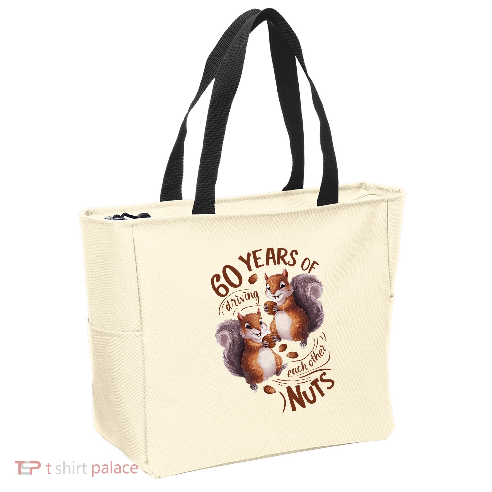 60th Wedding Anniversary Driving Each Other Nuts 60 Years Tote Bag