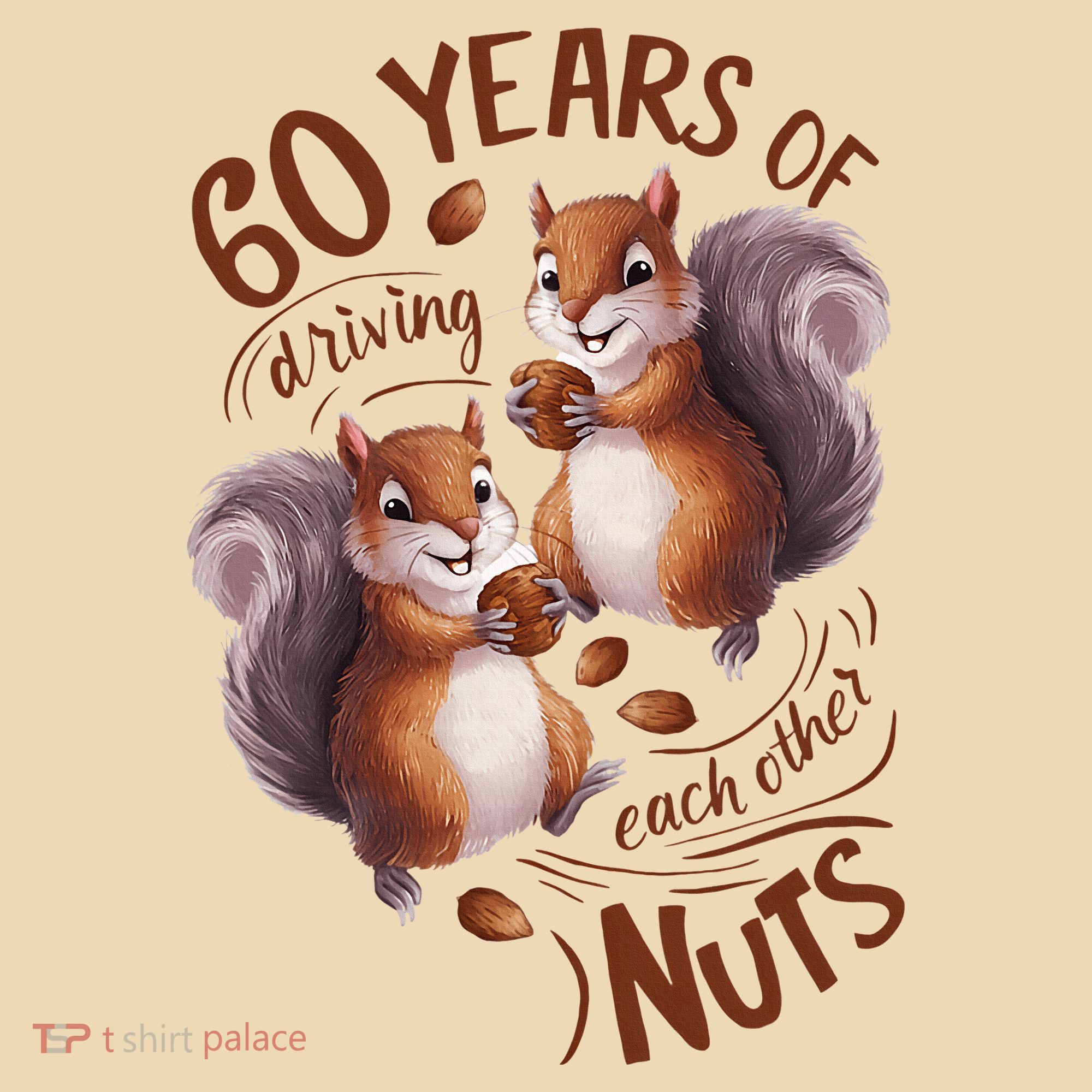 60th Wedding Anniversary Driving Each Other Nuts 60 Years Tote Bag