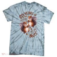 60th Wedding Anniversary Driving Each Other Nuts 60 Years Tie-Dye T-Shirt thumb 0