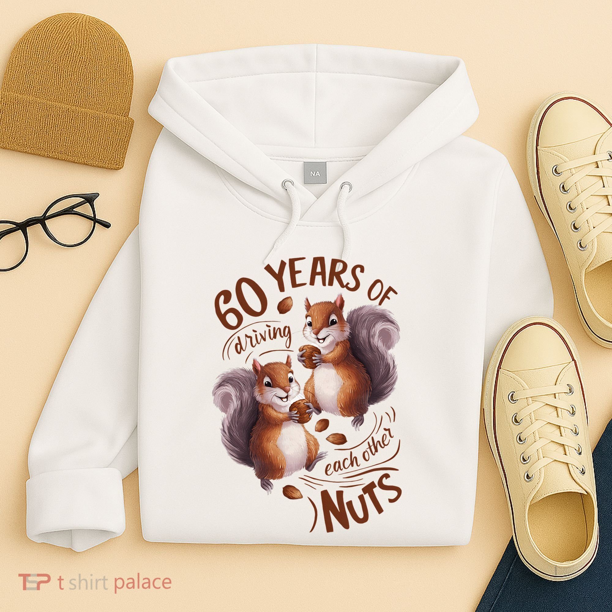 60th Wedding Anniversary Driving Each Other Nuts 60 Years Hoodie