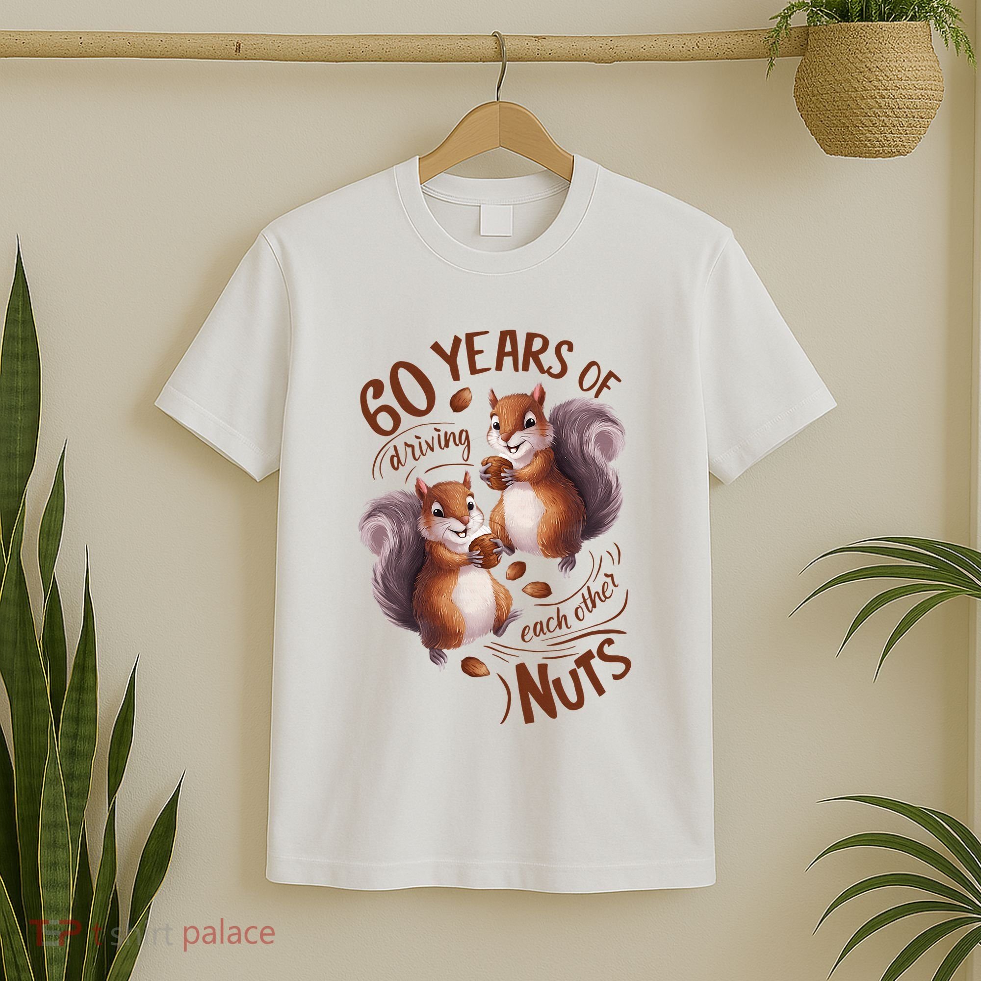 60th Wedding Anniversary Driving Each Other Nuts 60 Years T-Shirt