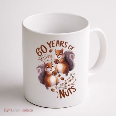 60th Wedding Anniversary Driving Each Other Nuts 60 Years Coffee Mug back