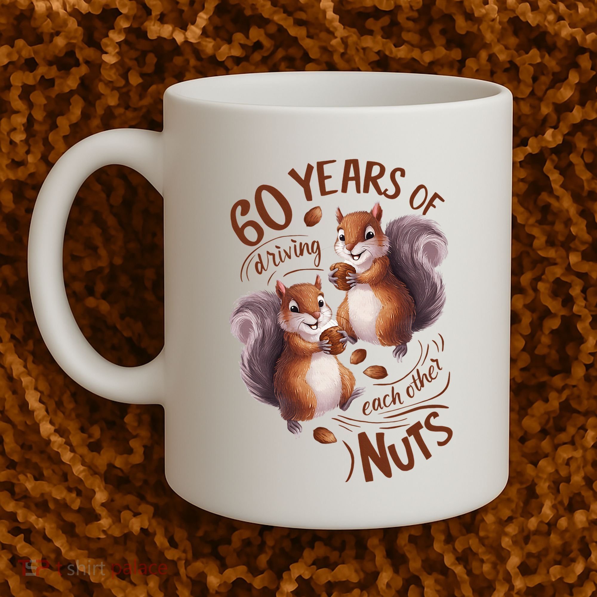 60th Wedding Anniversary Driving Each Other Nuts 60 Years Coffee Mug