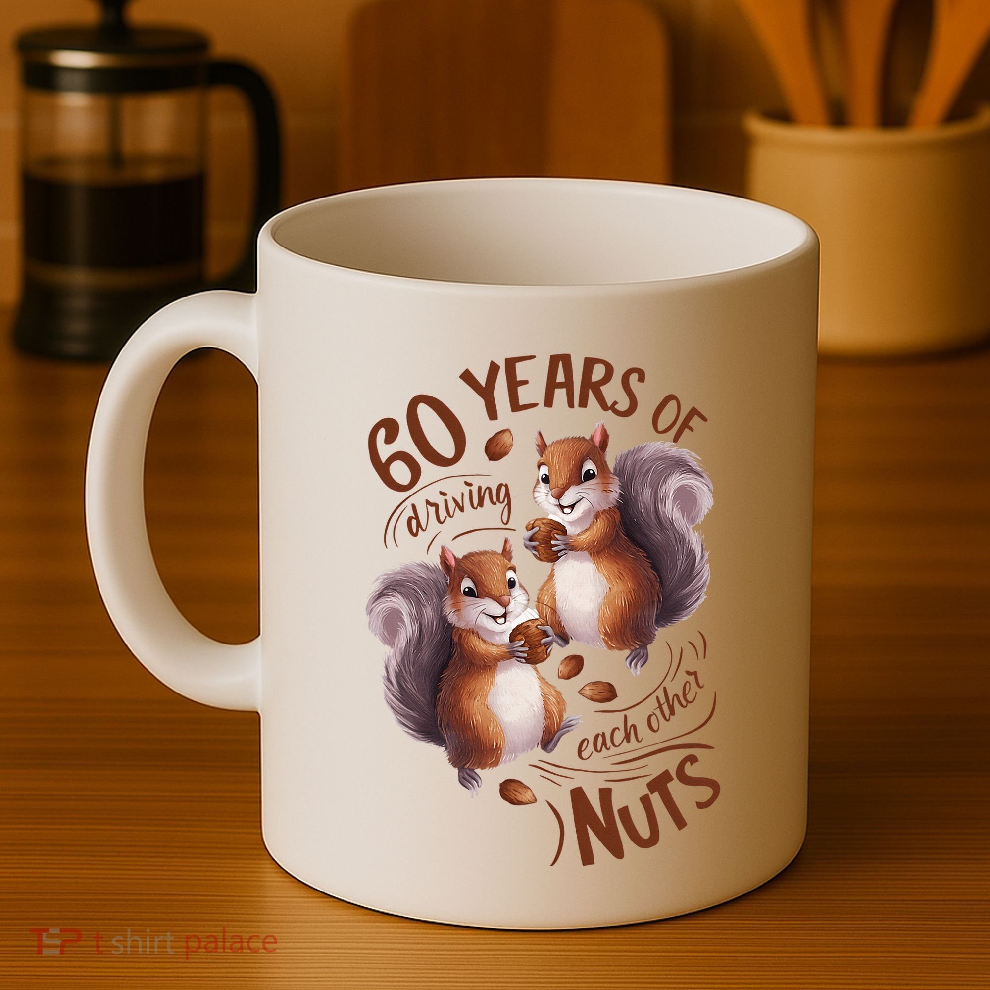 60th Wedding Anniversary Driving Each Other Nuts 60 Years Coffee Mug