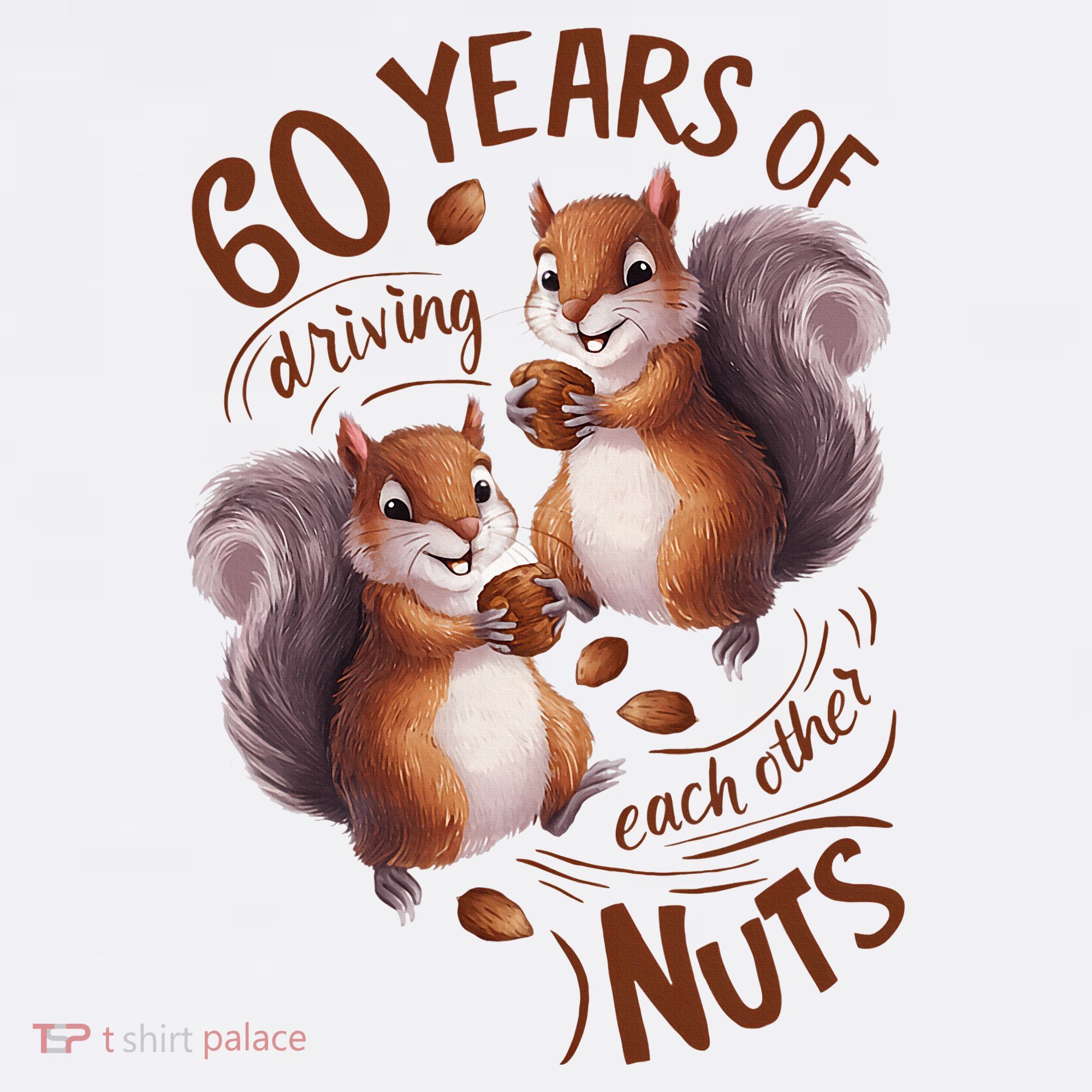 60th Wedding Anniversary Driving Each Other Nuts 60 Years Mousepad