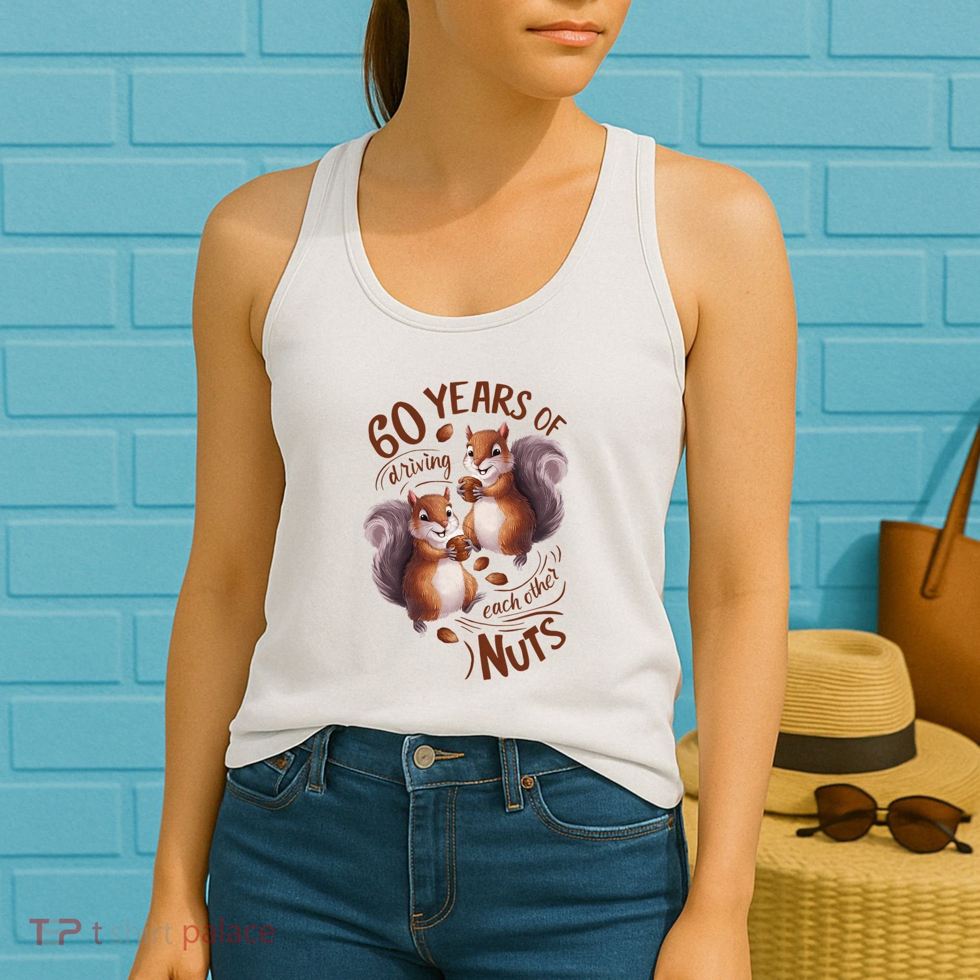 60th Wedding Anniversary Driving Each Other Nuts 60 Years Women's Tank Top