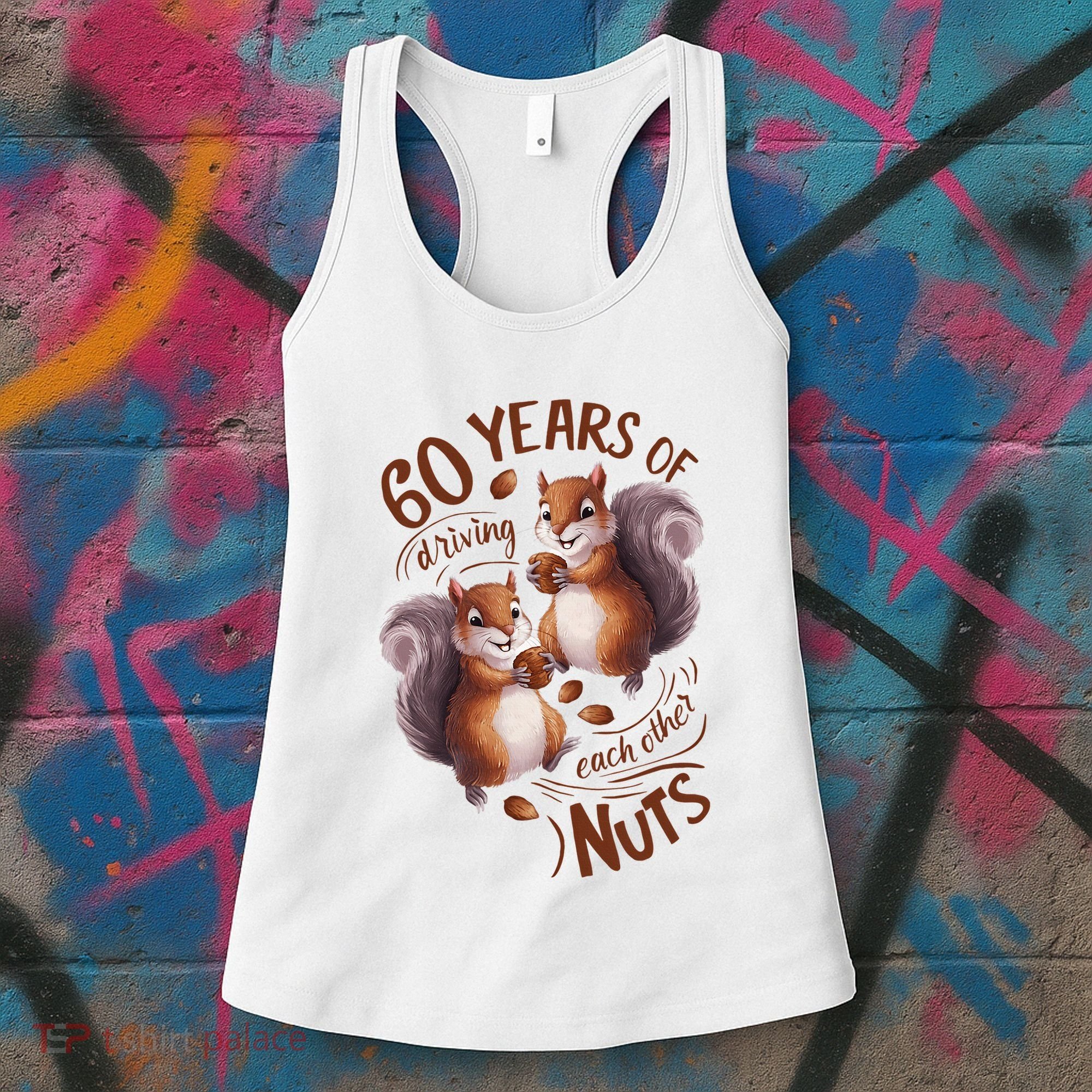 60th Wedding Anniversary Driving Each Other Nuts 60 Years Women's Tank Top