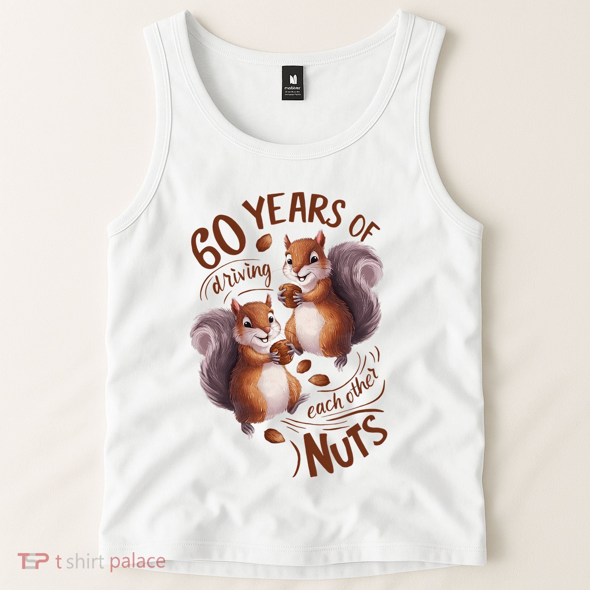 60th Wedding Anniversary Driving Each Other Nuts 60 Years Tank Top