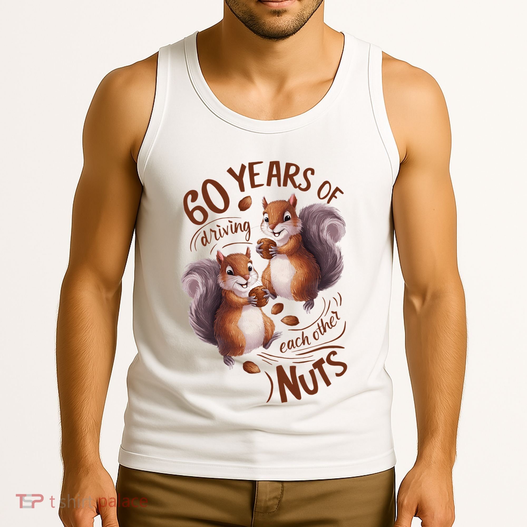 60th Wedding Anniversary Driving Each Other Nuts 60 Years Tank Top