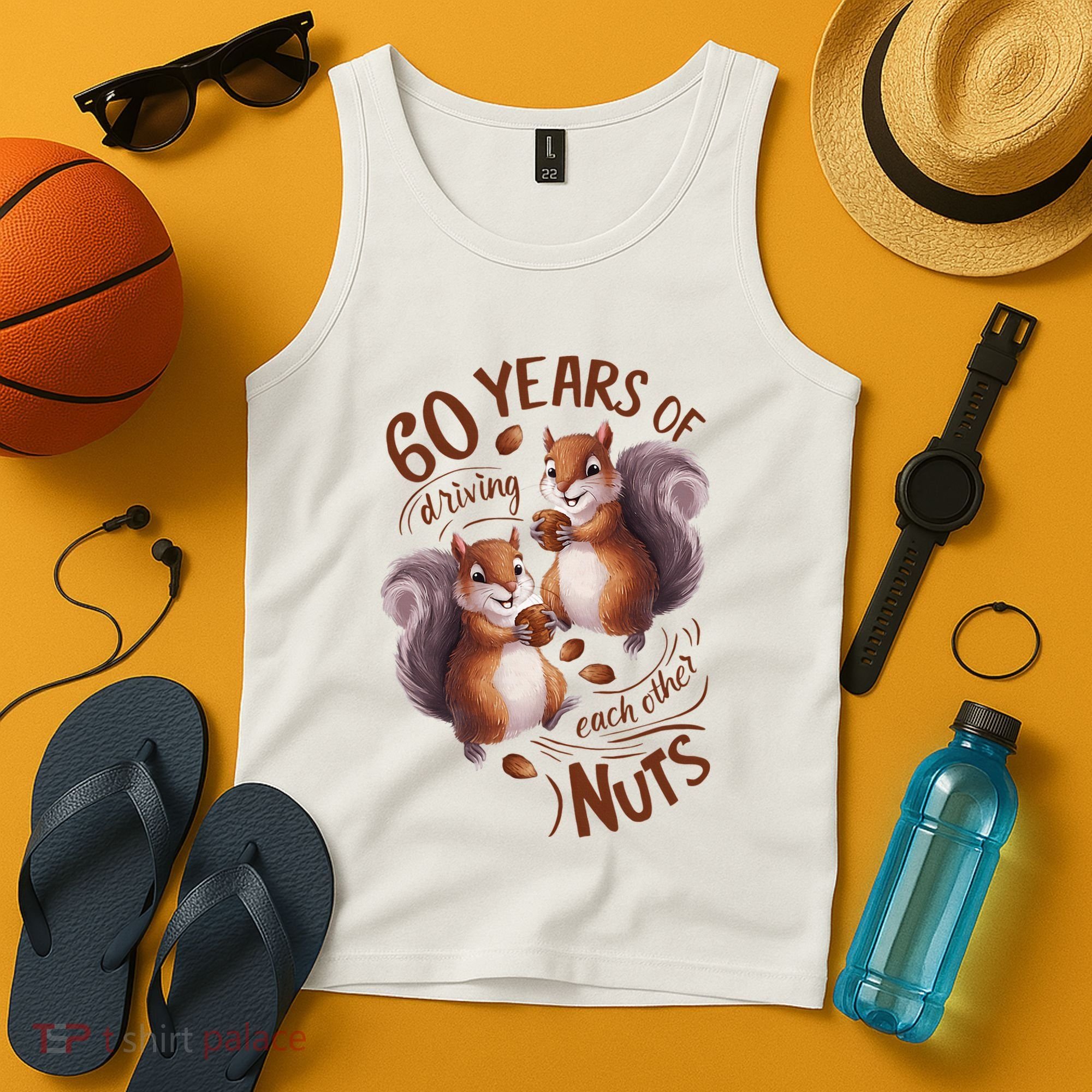 60th Wedding Anniversary Driving Each Other Nuts 60 Years Tank Top