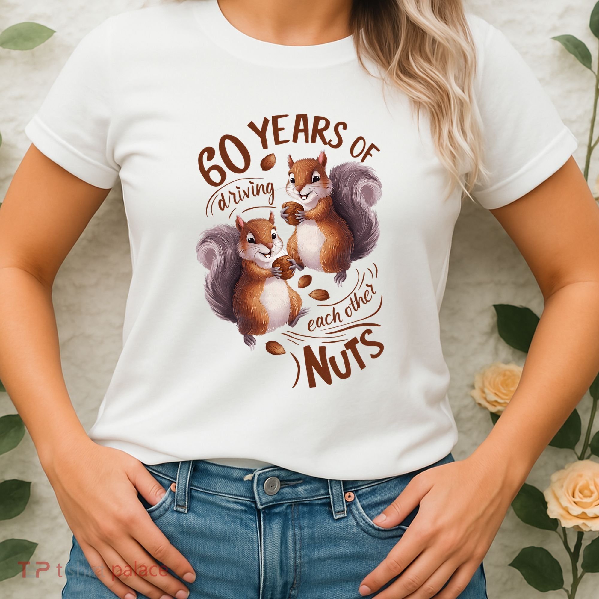 60th Wedding Anniversary Driving Each Other Nuts 60 Years Women's T-Shirt