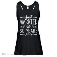 60th Wedding Anniversary - 60 Years Marriage Matching Ladies Essential Flowy Tank thumb 0