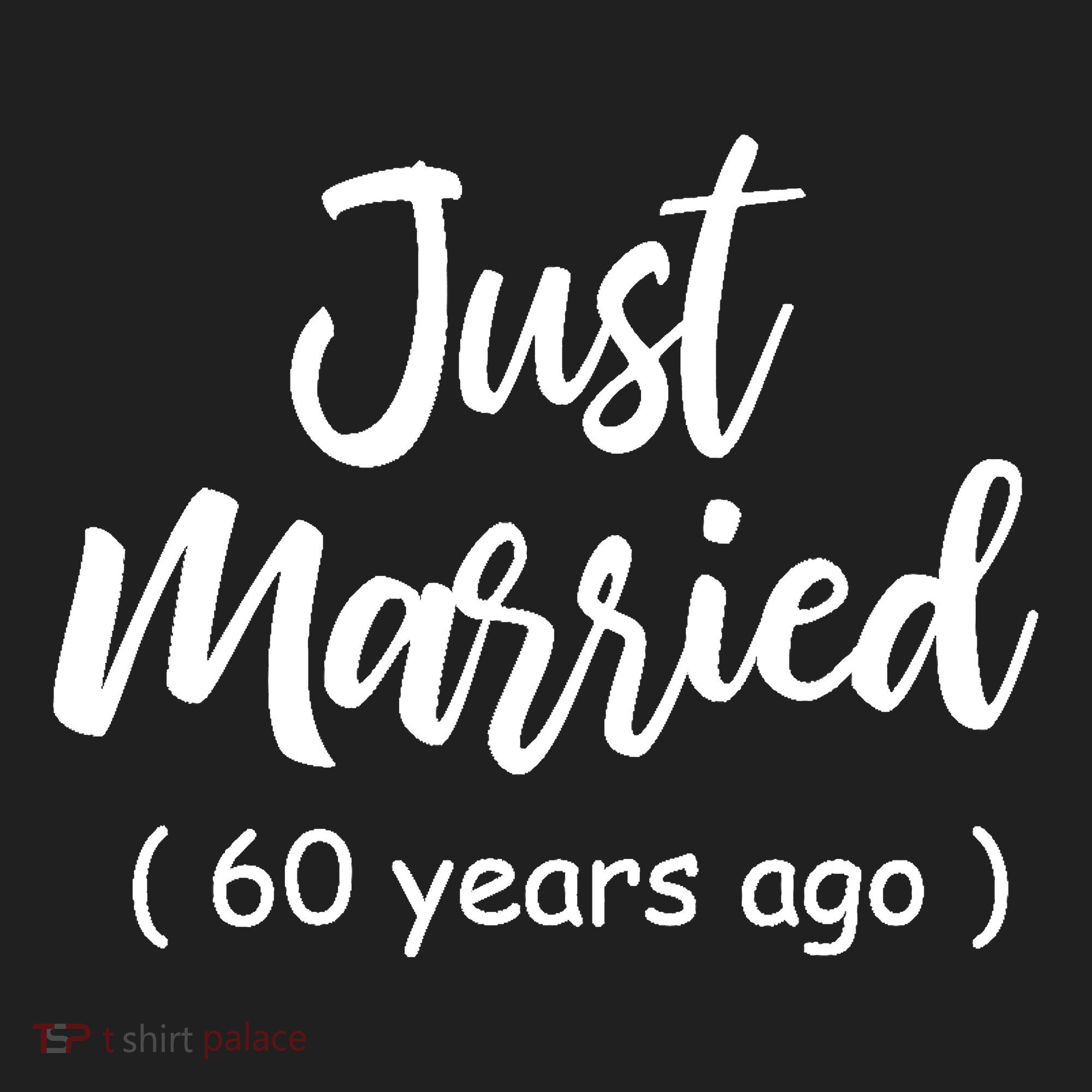 60th Wedding Anniversary Just Married 60 Years Ago Urban Oversized Heavyweight T-Shirt