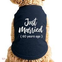 60th Wedding Anniversary Just Married 60 Years Ago Doggie Tank thumb 0