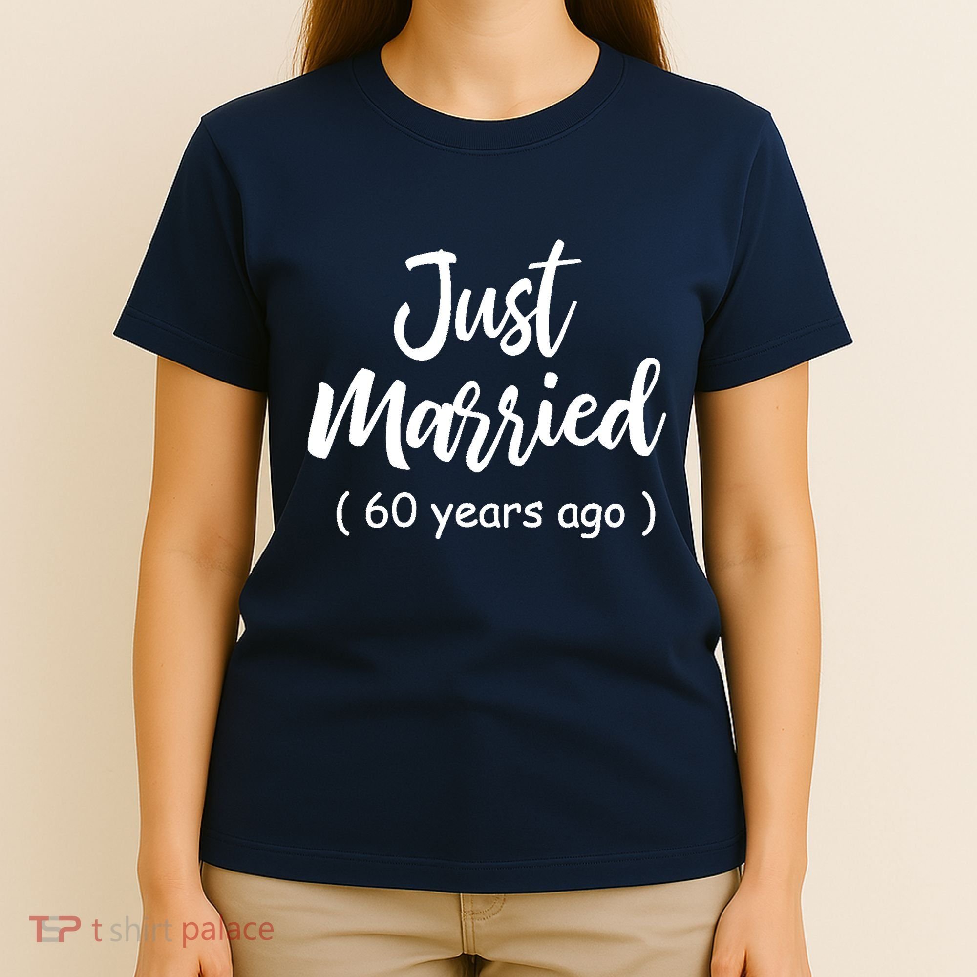 60th Wedding Anniversary Just Married 60 Years Ago T-Shirt