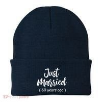 60th Wedding Anniversary Just Married 60 Years Ago Beanie thumb 0