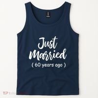 60th Wedding Anniversary Just Married 60 Years Ago Tank Top thumb 2