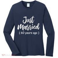 60th Wedding Anniversary Just Married 60 Years Ago Women's Long Sleeve Shirt thumb 0