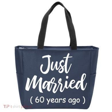 60th Wedding Anniversary Just Married 60 Years Ago Tote Bag