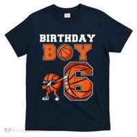 6 Year Basketball Birthday Boy 6th Birthday Party Basketball T-Shirt thumb 0