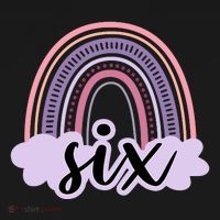 6 Year Old Boho Rainbow Six 6th Birthday Girl Family Party Coaster thumb 2
