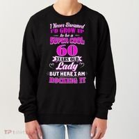 60 Year Old Lady Funny 60th Birthday Rockin' Since Women's Sweatshirt thumb 0