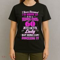 60 Year Old Lady Funny 60th Birthday Rockin' Since T-Shirt thumb 4