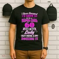 60 Year Old Lady Funny 60th Birthday Rockin' Since T-Shirt thumb 6