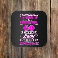 60 Year Old Lady Funny 60th Birthday Rockin' Since Coaster thumb 0