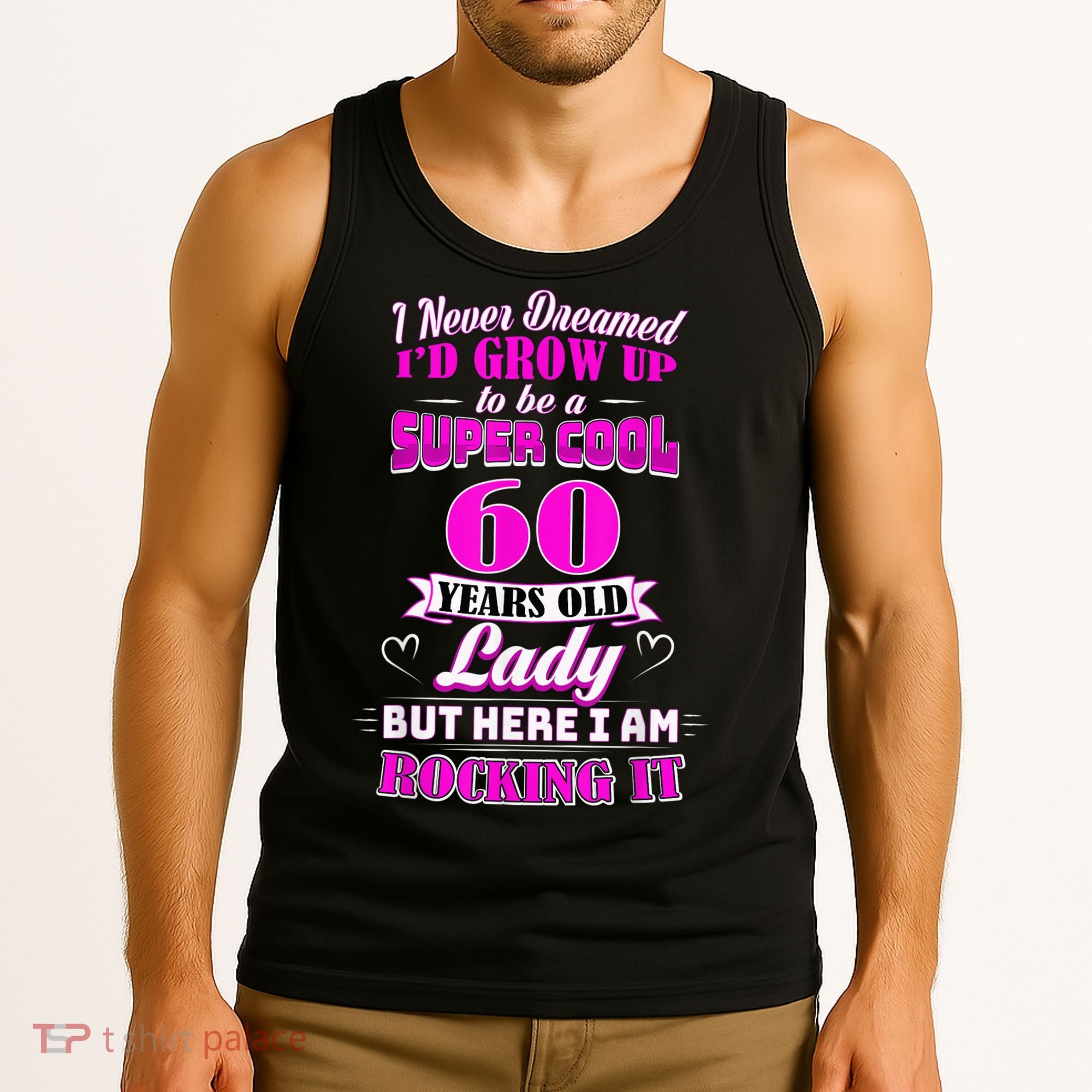 60 Year Old Lady Funny 60th Birthday Rockin' Since Tank Top